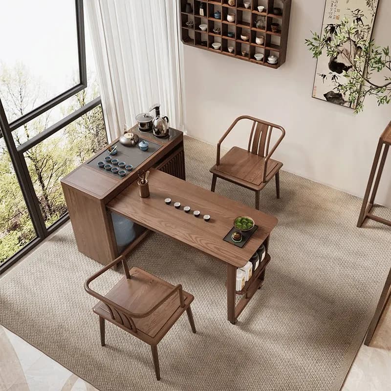 Wood Decorations Dining Table Design Style Nordic Solid Wood Luxury Dining Table Living Room Walnut Stol Do Jadalni Furniture