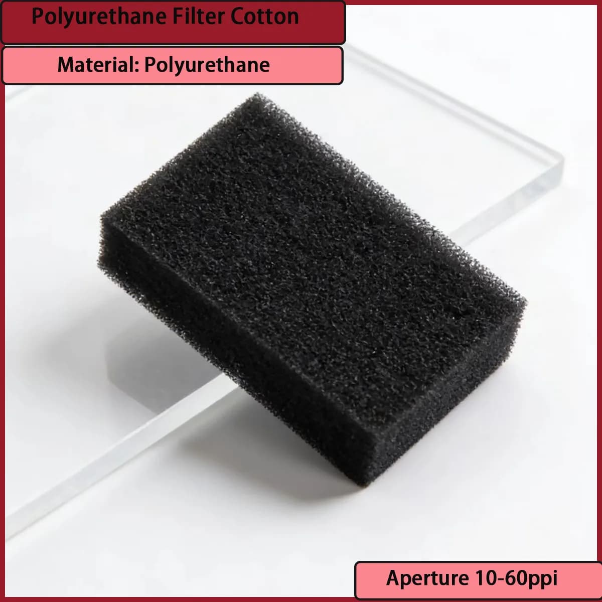 Polyurethane filter cotton with a pore size of 10-60ppi is used for air purifiers, air conditioning vents,automotive filters,etc