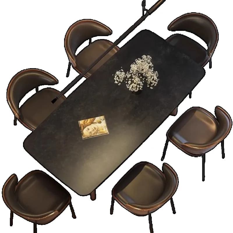 Design Black Dining Table Kitchen Nordic Unique Luxury Living Room Dining Table Wood Modern Tavolo Da Pranzo Home Furniture
