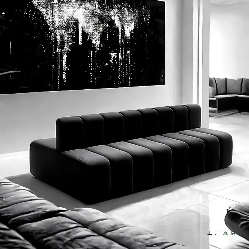Double-sided back-to-back straight-row sofa, booth clothing store, beauty salon, hotel lobby, horizontal hall, seating area