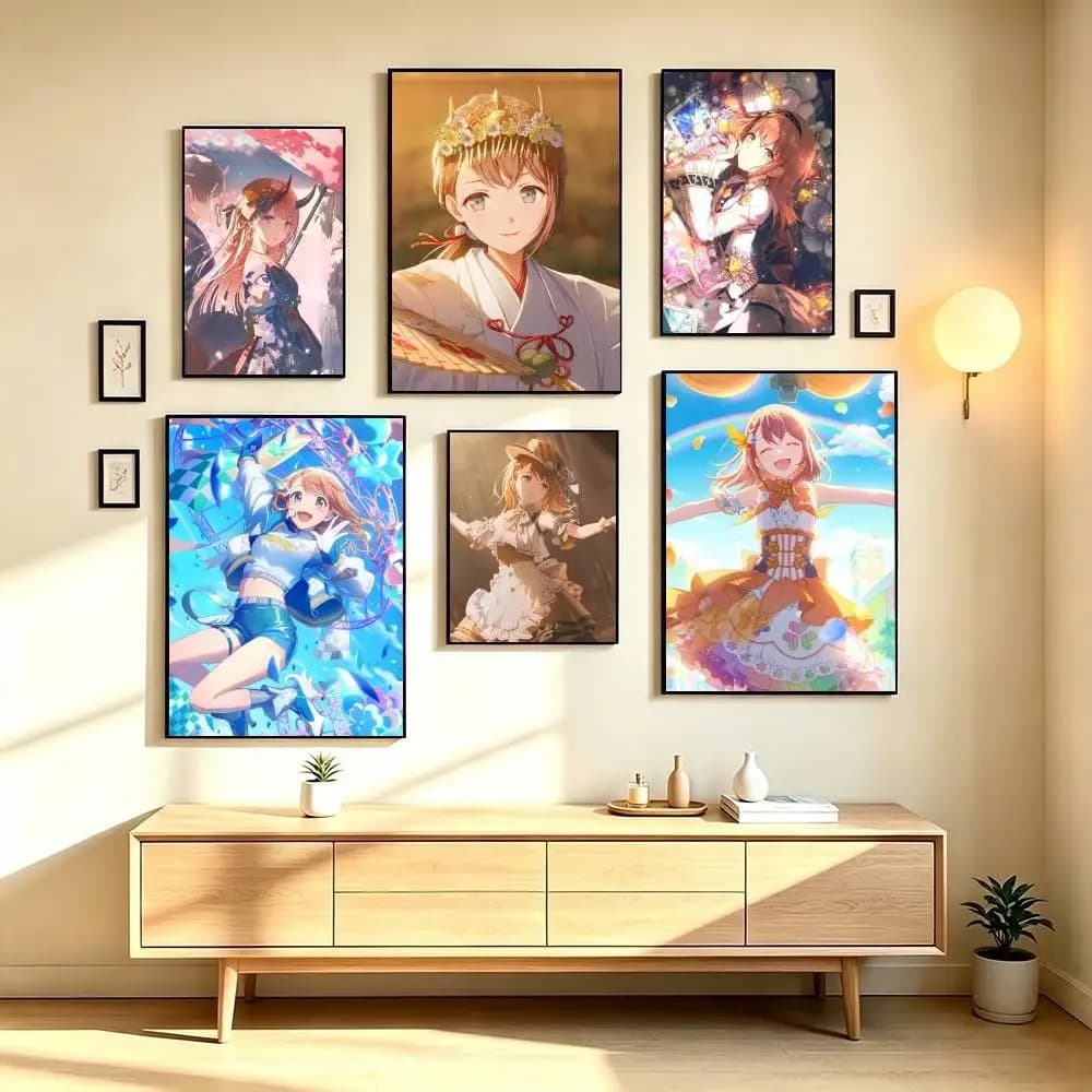 P-Project SEKAI M-Minori Hanasato Poster High Quality Dorm Living Room Aesthetic Wall Decoration Painting Stickers Gift