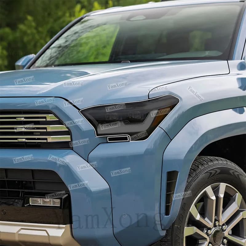 For TOYOTA 4Runner 2025-2026 Car Headlight Protective Film Headlamp Cover Restoration Transparent Black TPU Car Light Sticker