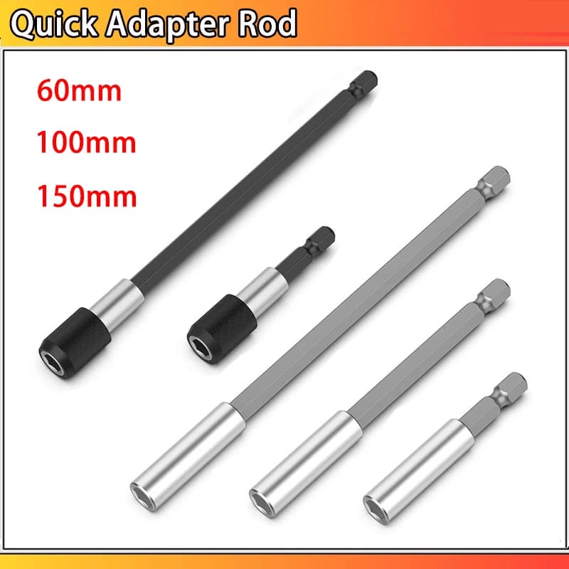 Hexagonal Handle Extension Connecting Rod Classic Connecting RodBlack Self-locking Batch Joint Tool Accessories 60/100/150mm