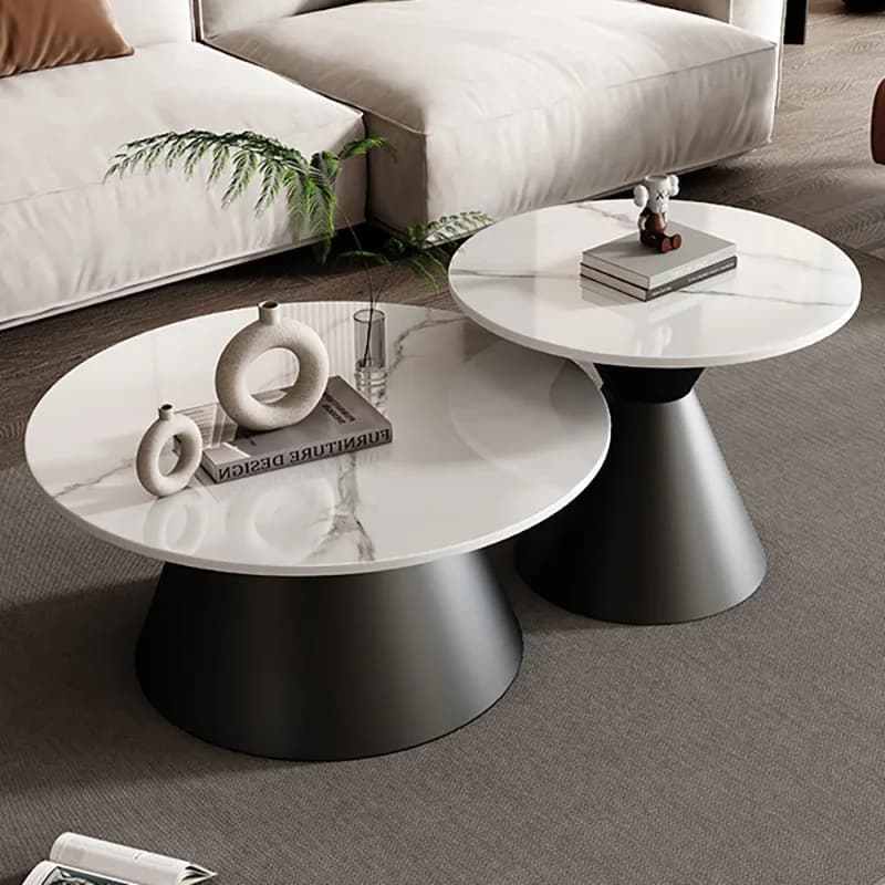 Vintage Stainless Round Coffee Table Minimalist Elegant With Storage Coffee Table Patio Commercial Stolik Kawowy Hotel Furniture