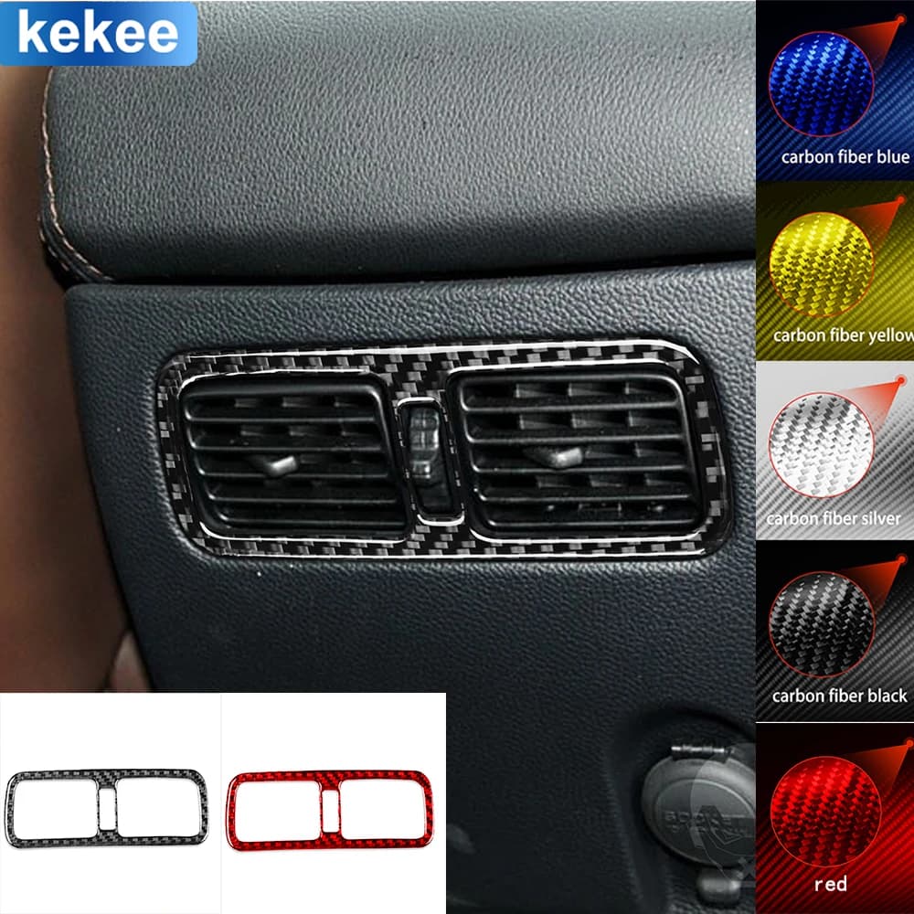 For Infiniti FX QX70 Soft Real Carbon Fiber Rear Air Outlet Trim Frame Panel Tuning Cover Sticker Car Interior Accessories Trim