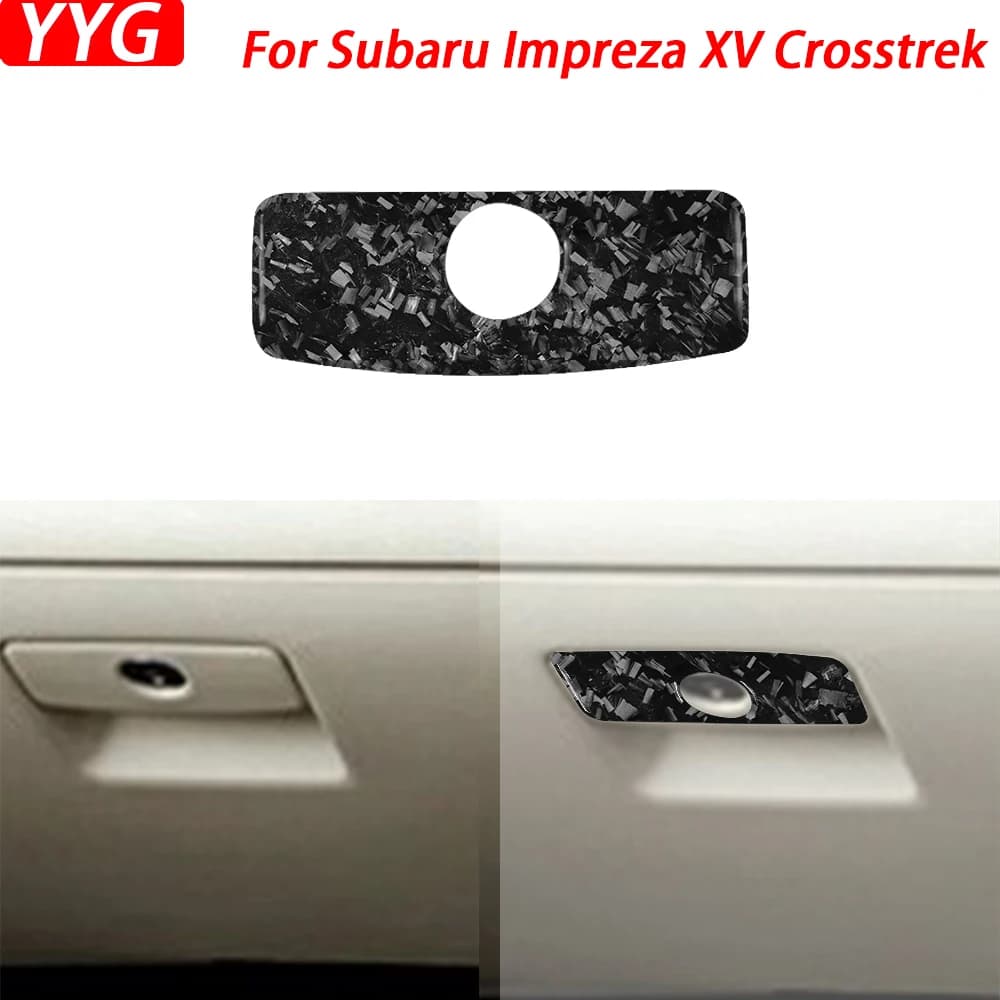 For Subaru Impreza 2012-2016 XV Crosstrek 2013-2017 Forged Carbon Fiber Storage Box Handle Panel Cover Car Accessories Sticker