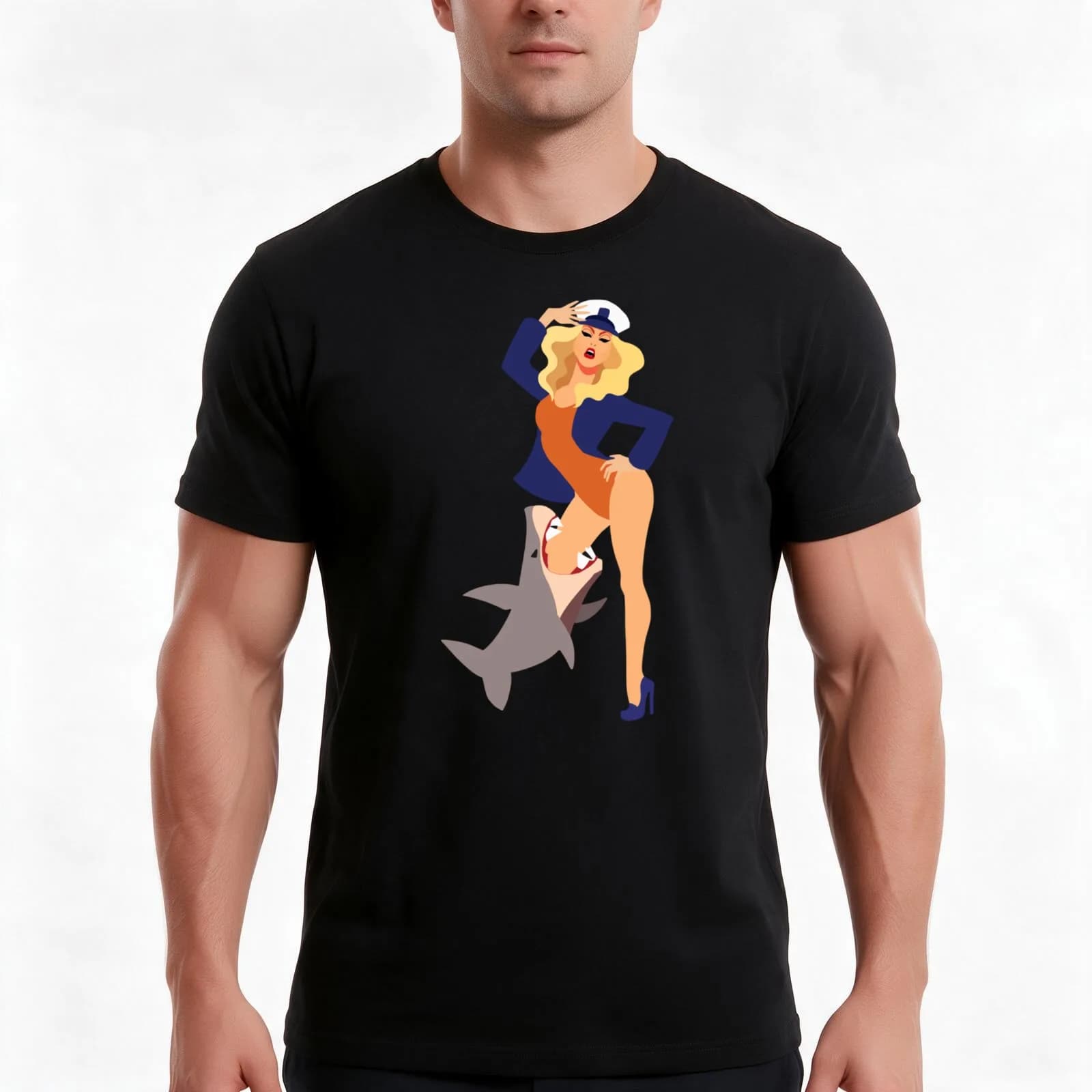Katya Zamolodchikova T-Shirt, Summer Casual Cotton Tee, Oversized Streetwear Tops, Vintage Graphic Print, Loose Fit Short Sleeve