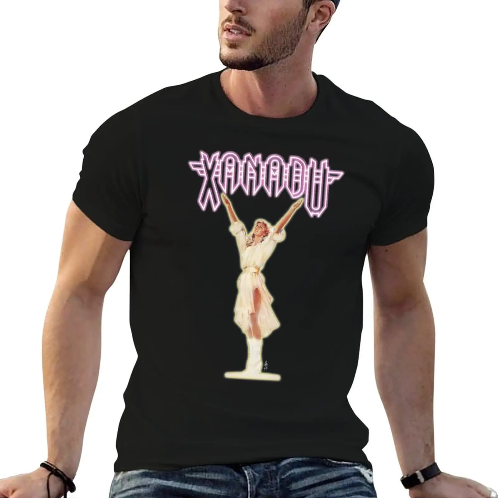 XANADU Kira Olivia Newton-John - Gold Glow T-Shirt Comfortable Workout Short Sleeve Shirt