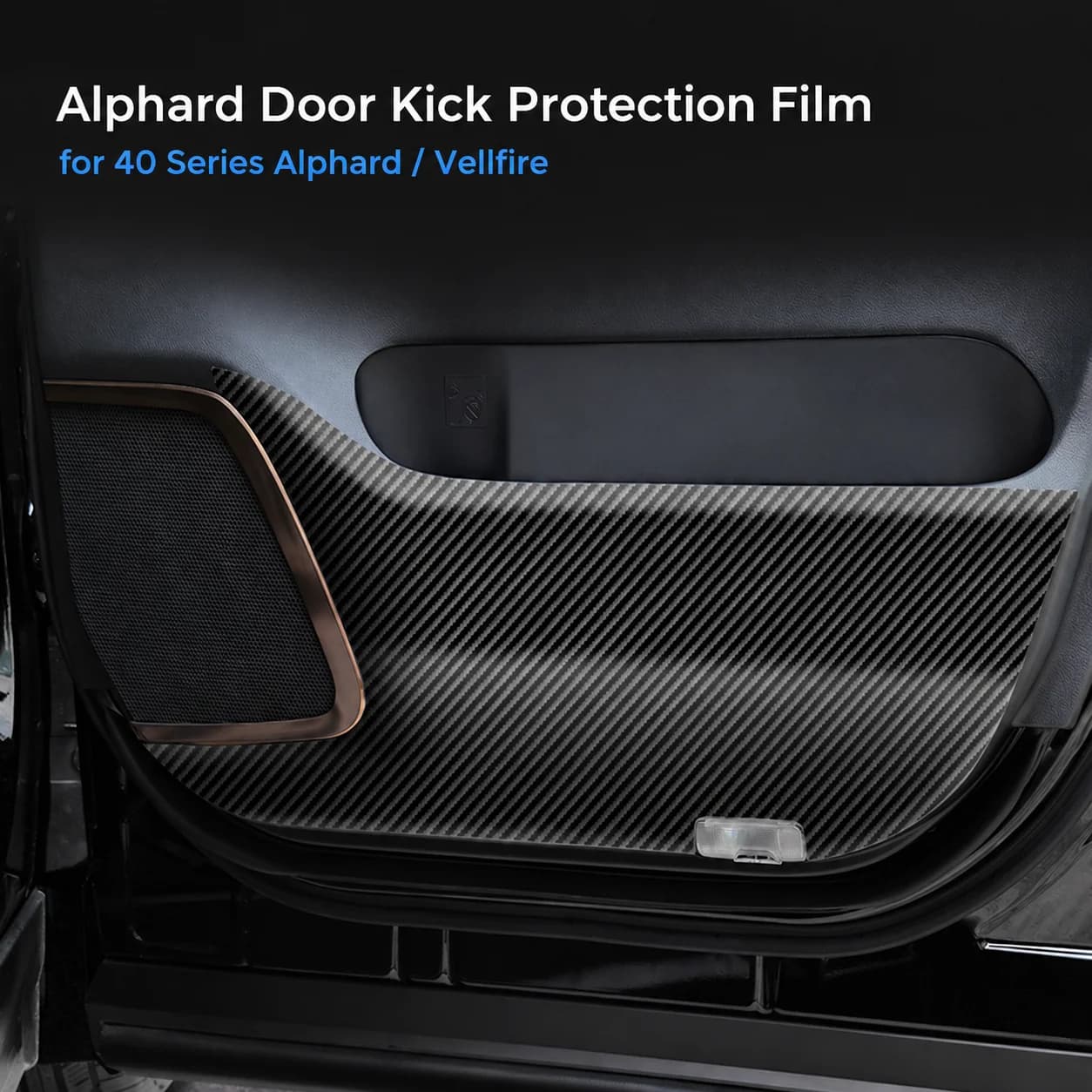 Car Door Kick Protection Stickers Pads for Toyota Alphard Vellfire 40 Series Artificial Leather Interior Accessories Protection