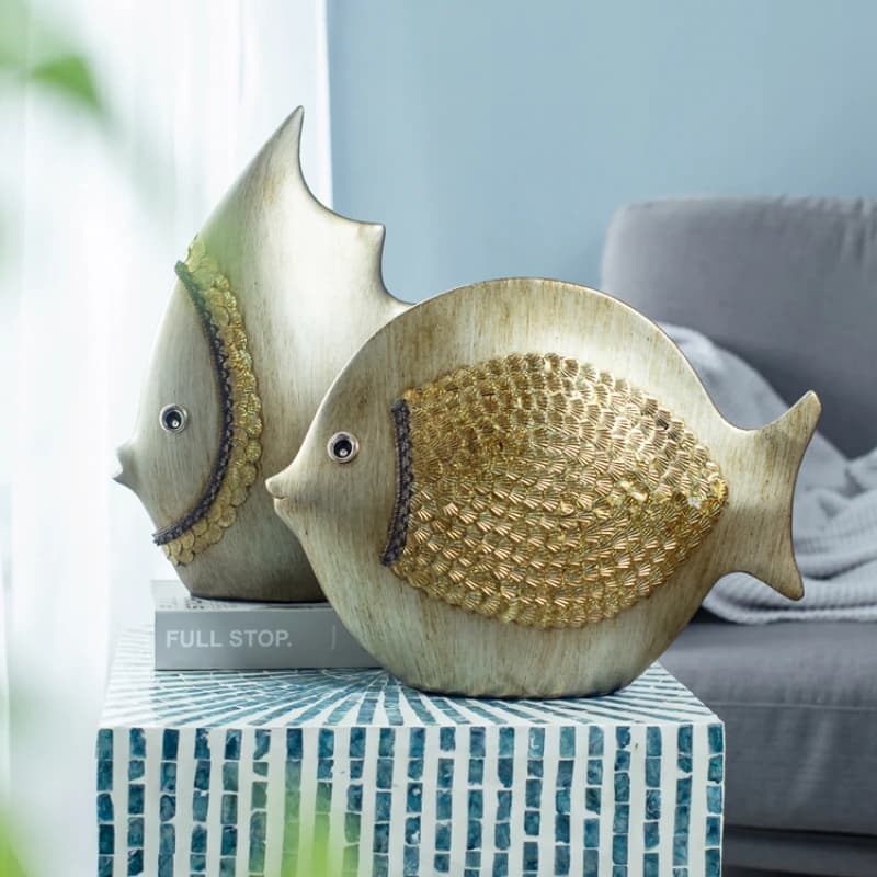 High-grade Ceramic TV Stand, European Light Luxury Ornaments, Living Room Entryway Fish Ornaments, Modern Decorations