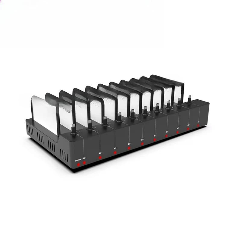 School multi-device 360 watt fast charging pull out data cable design library storage laptop charging cabinet