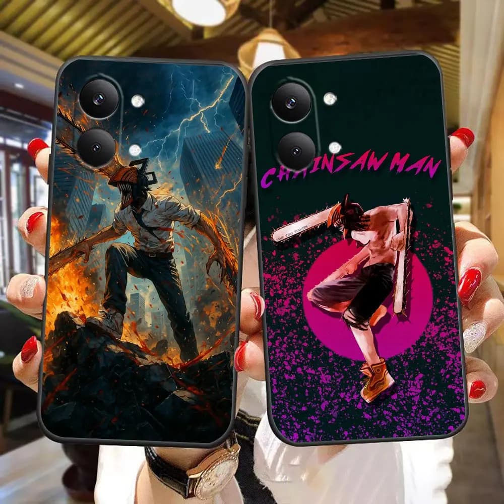 Phone Case For Xiaomi POCO F5 F6 F7 F8 ULTRA X3 X4 X5 X6 X7 X8 M3 M4 M5 M7 PRO MAX Funda Capa Cover Denji Power C-Chainsaw Man