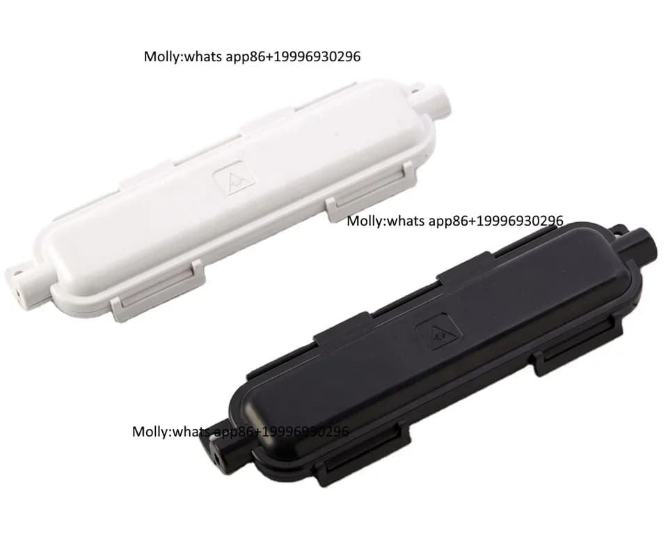 FTTH Drop Cable Splicing Protective Sleeve SC Adapter Connection 1 Core Fiber Optic protection Box  Drop Cable ProtectorFTTH Fib