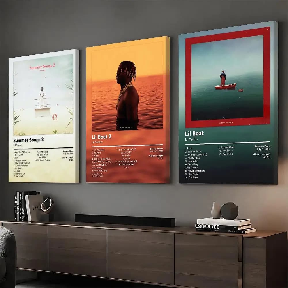 Lil Y-Yachty Singer Album Painting Calligraphy HD Modern Style Inner Frame Canvas Poster Bedroom Room Hallway Wall Art Decor