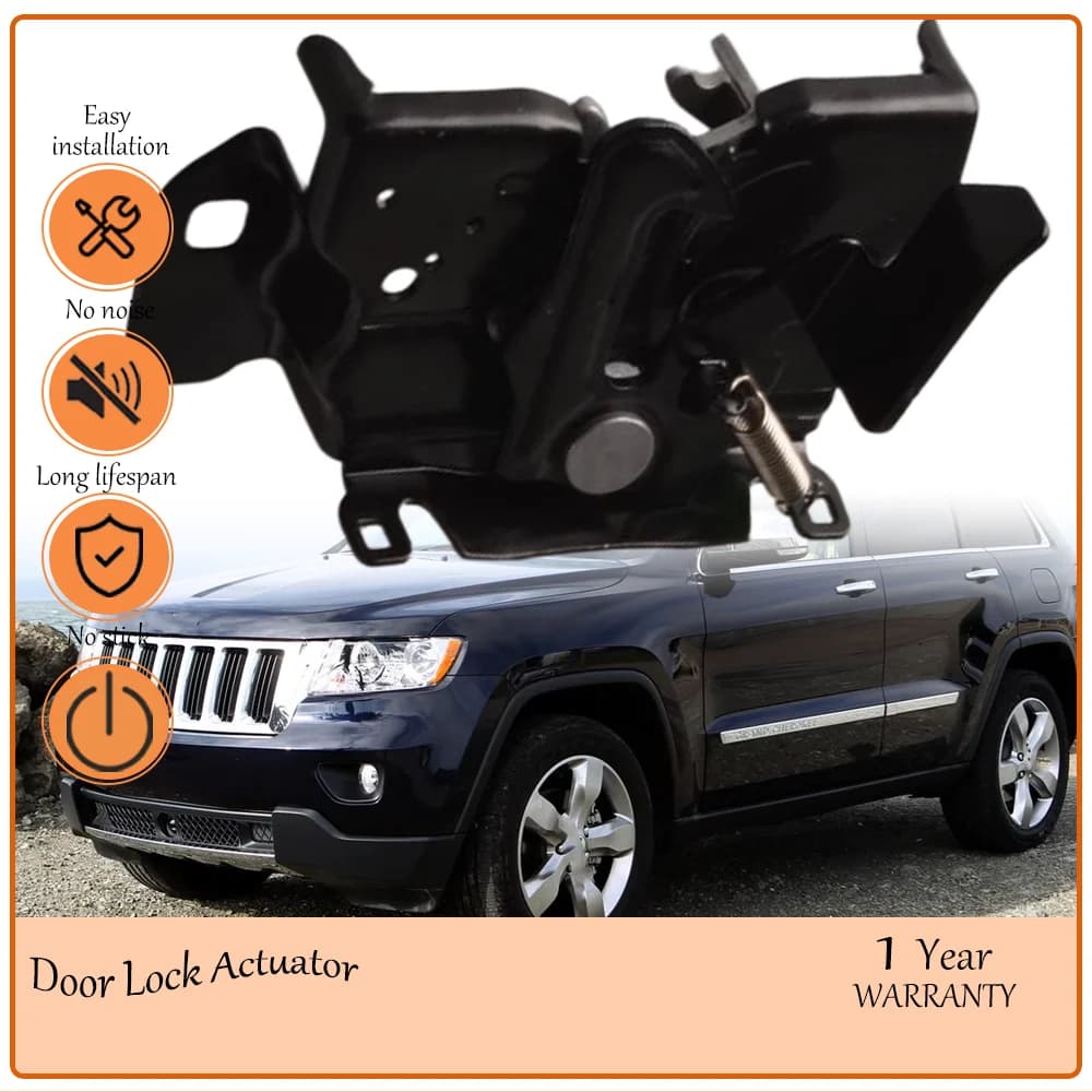 Engine Bonnet Latch Lock Release Kit,Aligned with Dodge Jeep Grand Cherokee 2011–2020,oem 4589701AB, wear-resistant integrated