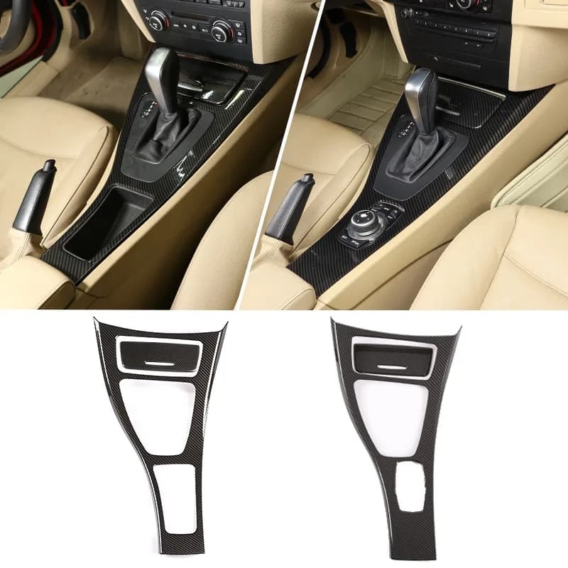 ABS Carbon Fiber Car Center Console Gear Shift Panel Frame Cover Trim For BMW 3 Series E90 E92 E93 2005-2012 LHD Car Accessories