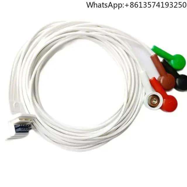 Mortara H3+ Holter Cable Mortara 9293-036-51,H3+ 5-lead ECG Holter Cable
