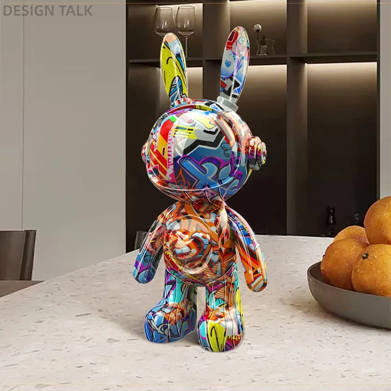 High end rabbit floor decoration, wine rack, wine cabinet, living room cabinet, hotel front desk soft decoration design