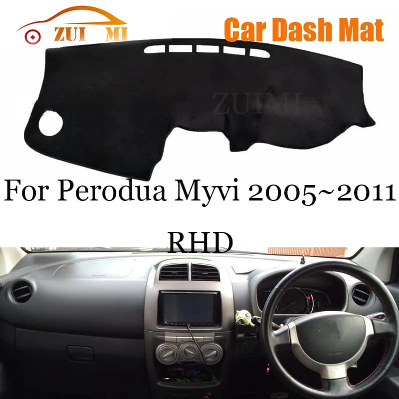ZUIMI Dashboard Cover Dash Mat Dashmat For Perodua Myvi 2005~2011 LHD RHD Dash Board Cover Pad Sun Shade