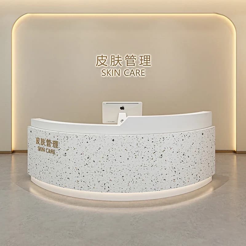 Smart simple beauty salon checkout page Hair salon, company front desk, hospital reception desk arc
