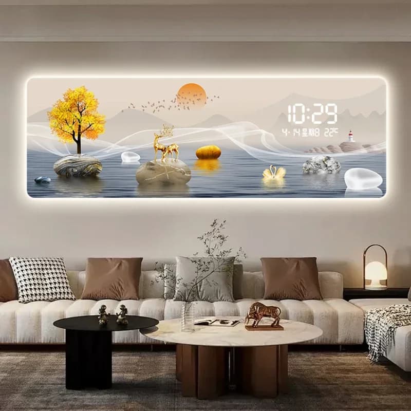 Aesthetic Fashion Wall Watch Chinese Style Classic Restaurant Silent Nordic Clock Wall Creative Reloj Living Room Decoration