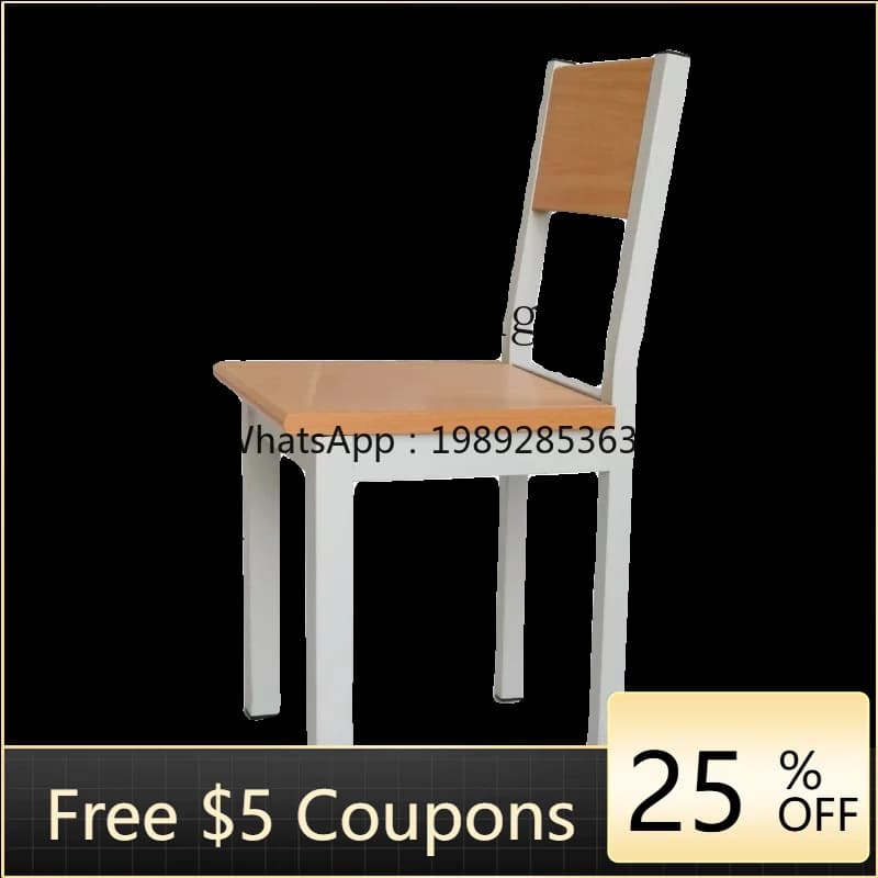 ZF Steel Wooden Stool Table Library Bookstore Reading Room Table and Chair Desk