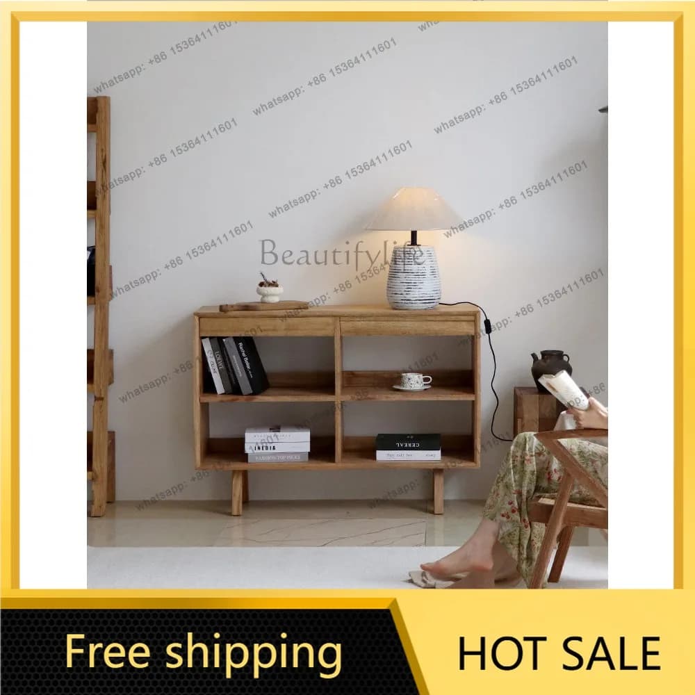 FG wabi-sabi wind living room storage American retro wind decorative cabinet