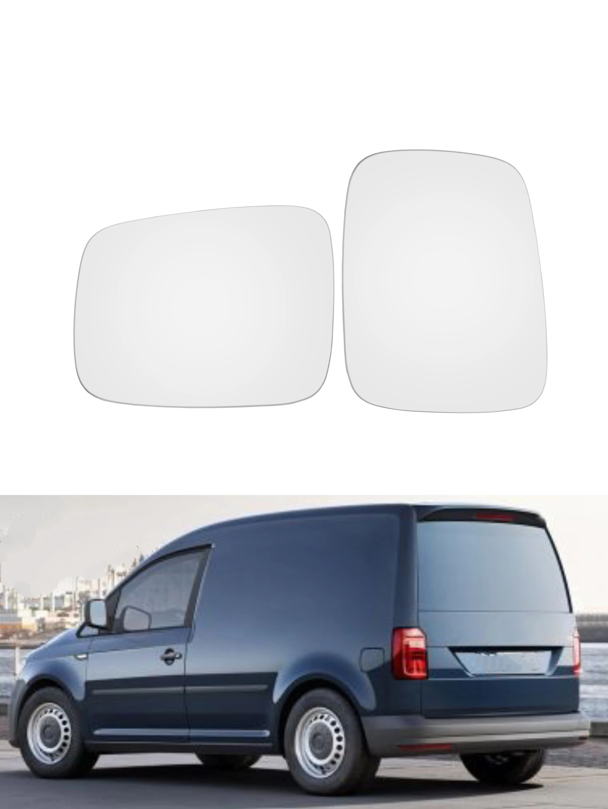 Car White Rearview Wing Mirror Glass for Volkswagen VW Caddy T5 2003-2015  Auto Heated Rear View Exterior Parts