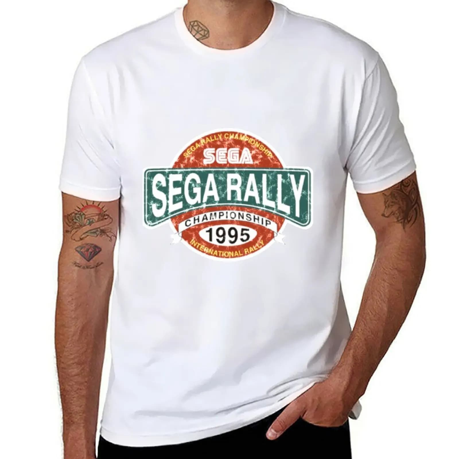 Sega Rally Sega Rally Championship Distressed Logo _ T-Shirt anime tshirt t shirt for man T-Shirt