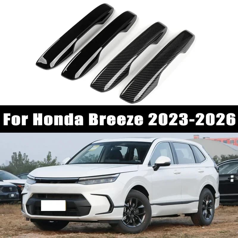 4pcs Carbon Fiber Chrome Car Door Handle Cover Scratch Protective Accessories For Honda Breeze 2023 2024 2025 2026
