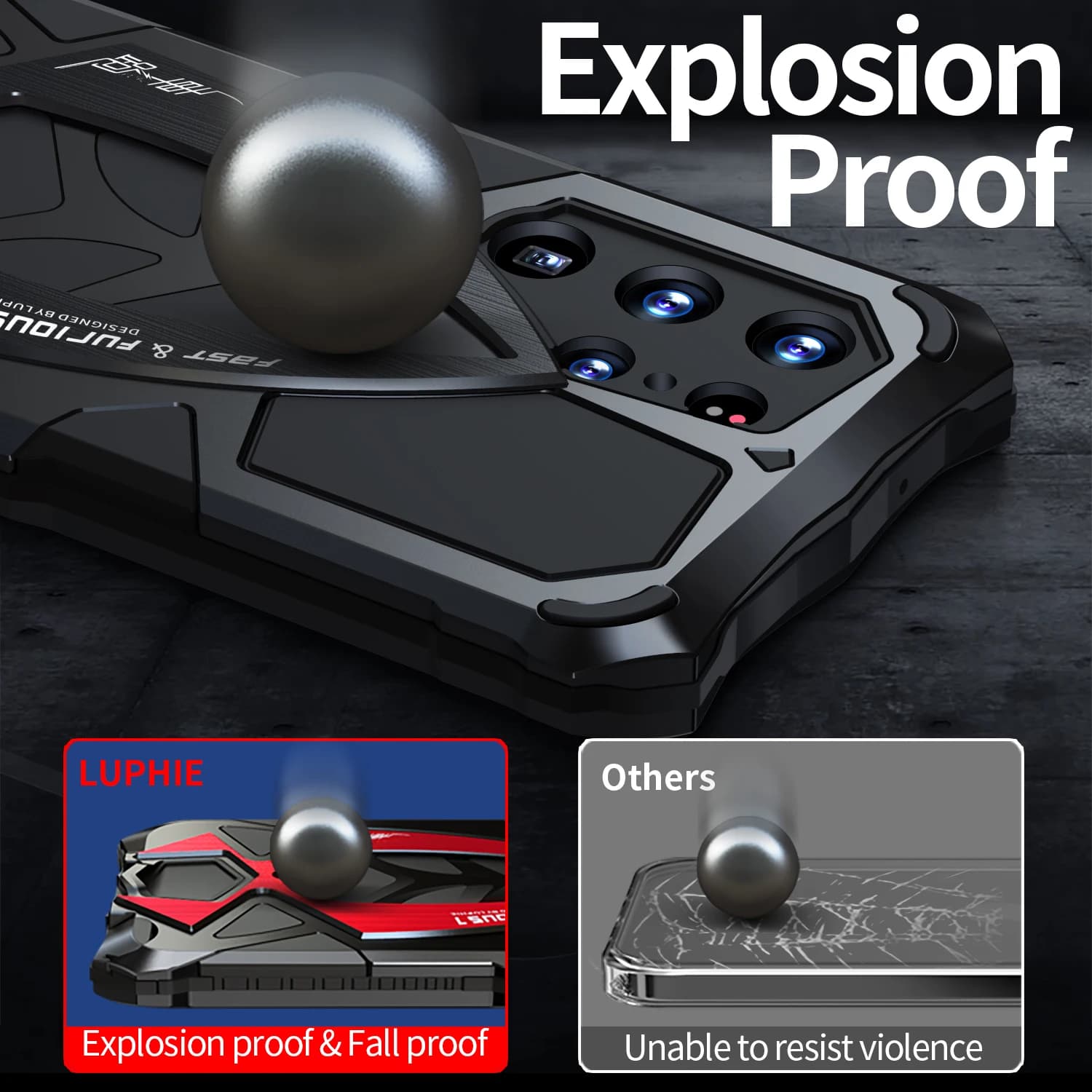 Silicone Lining Aluminum Alloy Frame Metal Back Cover For Samsung Galaxy S22 S23 S24 S25 Ultra Heavy Armor Shockproof Phone Case