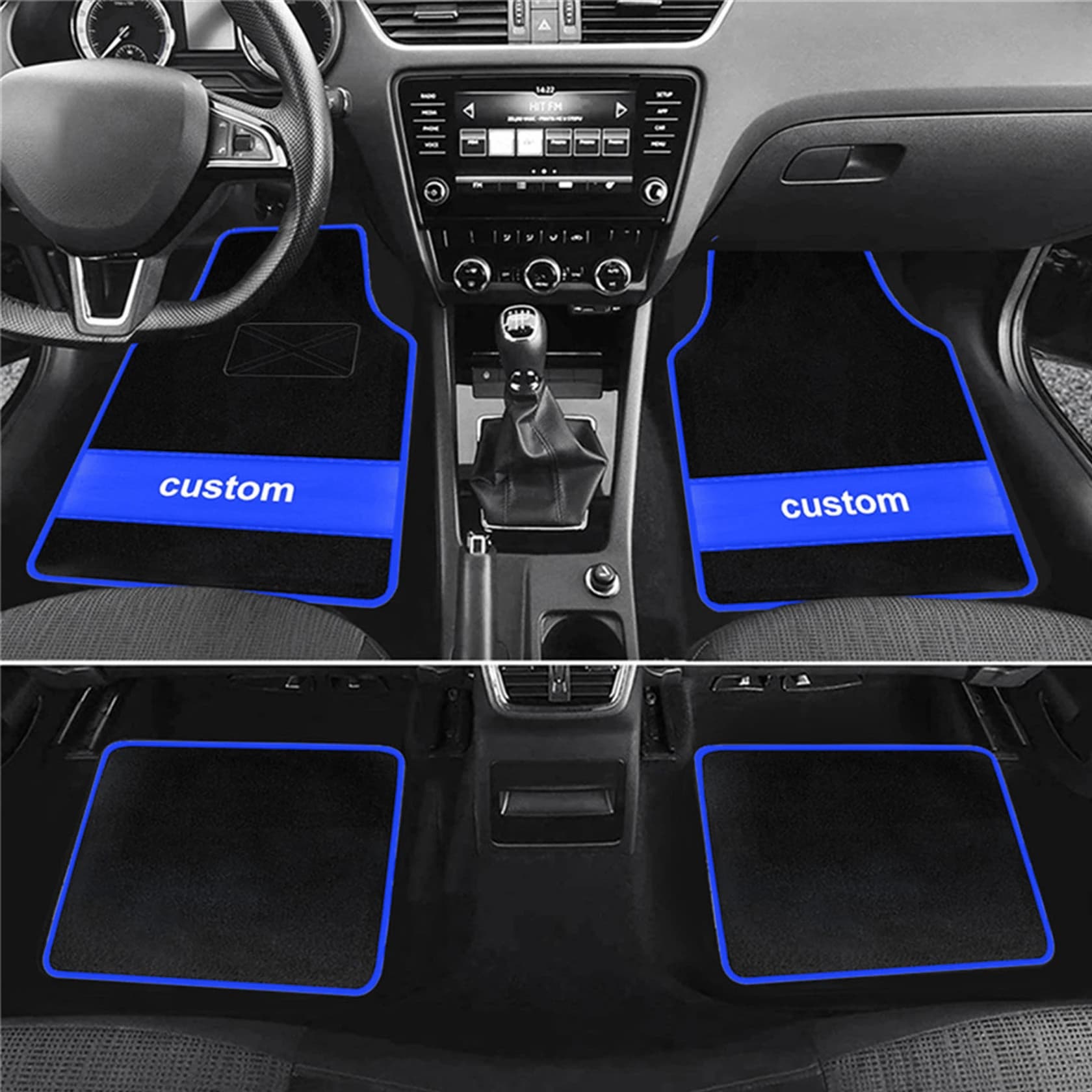 Custom Text Car Floor Mats Universal Automotive Car Mat Full Set Of 4 Front And Rear Car Carpet Auto Interior Accessories
