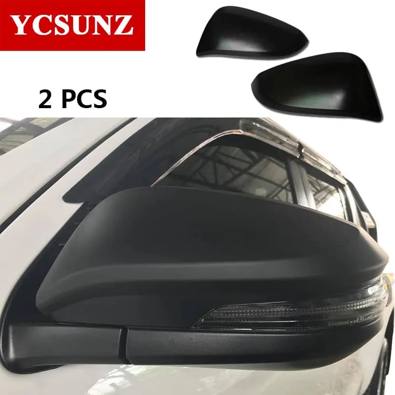 carbon fiber chrome Side Mirror Cover Parts Black Mirror Trim For Toyota Fortuner Hilux Sw4 Revo Rocco 2016-2019 2020