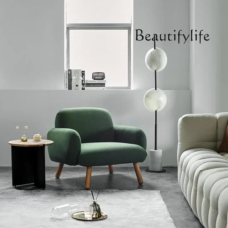 A44 Nordic Italian single sofa chair simple modern leisure armchair reading lazy recliner