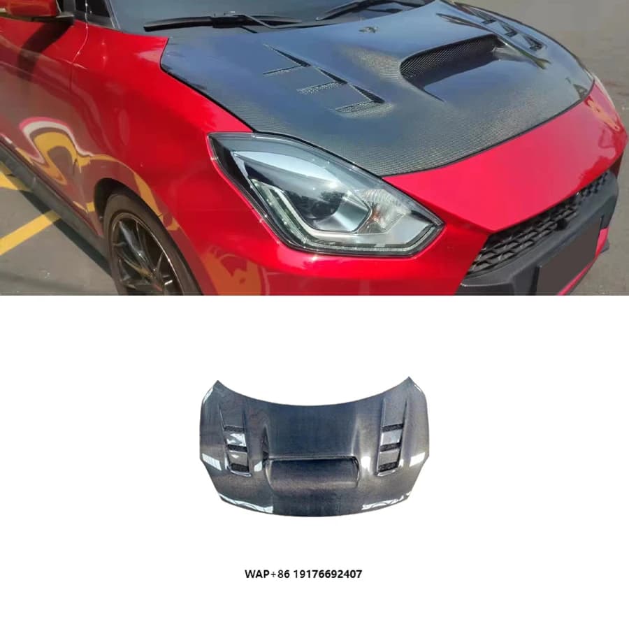 ForSuzuki Swift ZC33S Sport Carbon Fiber Front Engine Hood Car Bonnet Cover Front Hood Auto Parts Bodykit