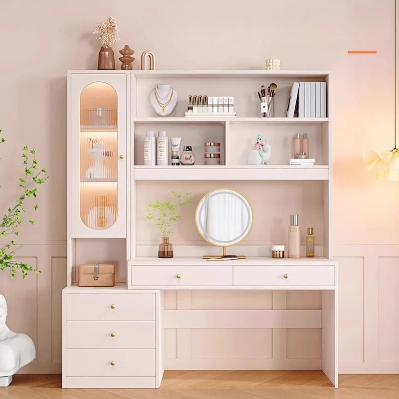 Drawers Tall Vanity Table Organizer Bedroom Makeup Mirror Storage Dressing Table Living Room Vestidores Lounge Suite Furniture