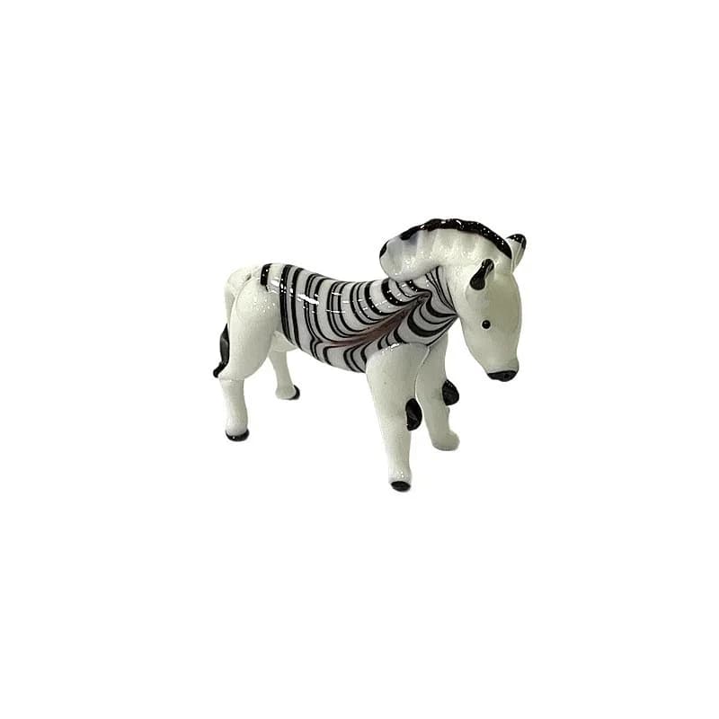 Handmade Murano Glass Horse Figurine Cute Zodiac Animal Ornament Home Table Living Room Decor Collectible Holiday New Year Gift