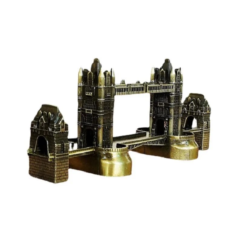 Creative Architecture Model London Tower Bridge UK Tourist Souvenirs Metal Crafts Model Bookcase Display Home Decor Accessories
