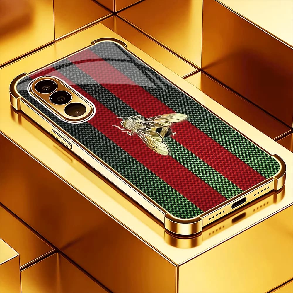 Phone Case Luxury Fashion Golden Fly s26 ultra case s25 FE Glass phone case for Samsung Galaxy S26 25 24 23 22 21 FE Ultra Plus