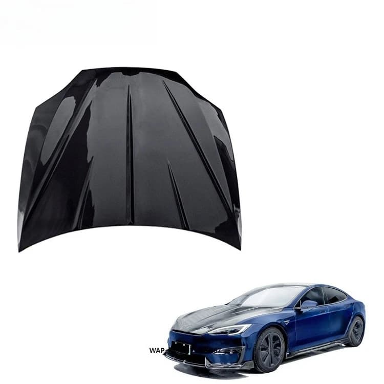 Tuning 2021+ Model S Plaid Modified CMST V1 Style Carbon Fiber Body Parts Front Bonnet Hood for  Model S Engine Hoods