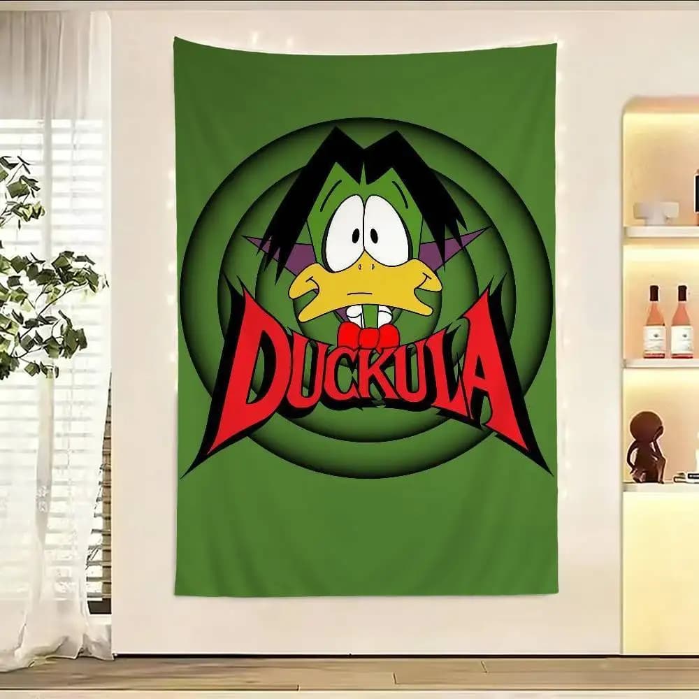 C-Count Duckula Flag Outdoor Decorations for Bedrooms Home Decor Items Decoration Banners