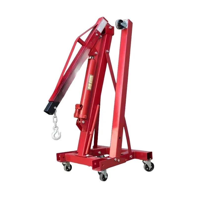 Foldable manual hydraulic crane, automobile engine hanger, automobile repair engine