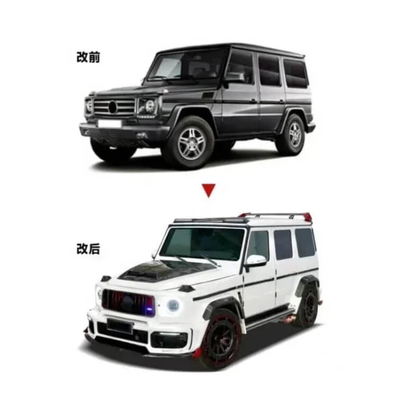 Body Kit Conversion With Front &Rear Bumper Hood Fenders Body Kit Old to New W463A B900 Rocket Full Set