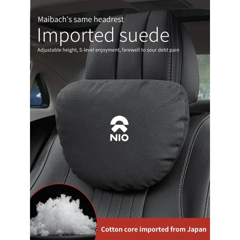 NIO ES6 ES7 ES8 ET5 ET7 ET9 EC6 EC7 Car Headrest Neck Support Seat Lumbar Cushion Breathable Soft Neck Pillow Auto Accessories