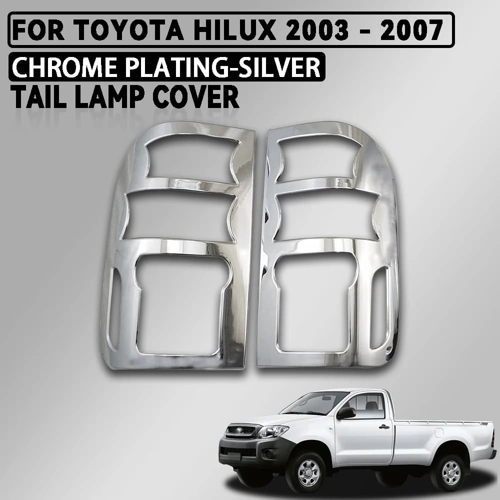 For Toyota Hilux 2003 - 2007 Abs Chrome Plated Silver Car Tail Lamp Cover Trim Car Accessories Exterior Decorate
