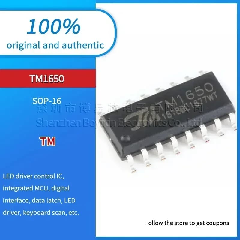 TM1650 smd16 LED driver control