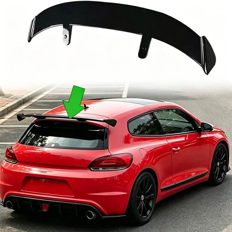 For Volkswagen Scirocco 2009-2017 1K8 Universal Roof Wing Spoiler Durable Upgrade Stylish Car Styling Exterior Accessories A qui