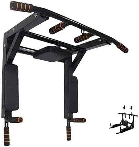 Wall Mounted Doorway Pull up Bar Chin up Bar Multifunctional for Indoor Home Gym Workout