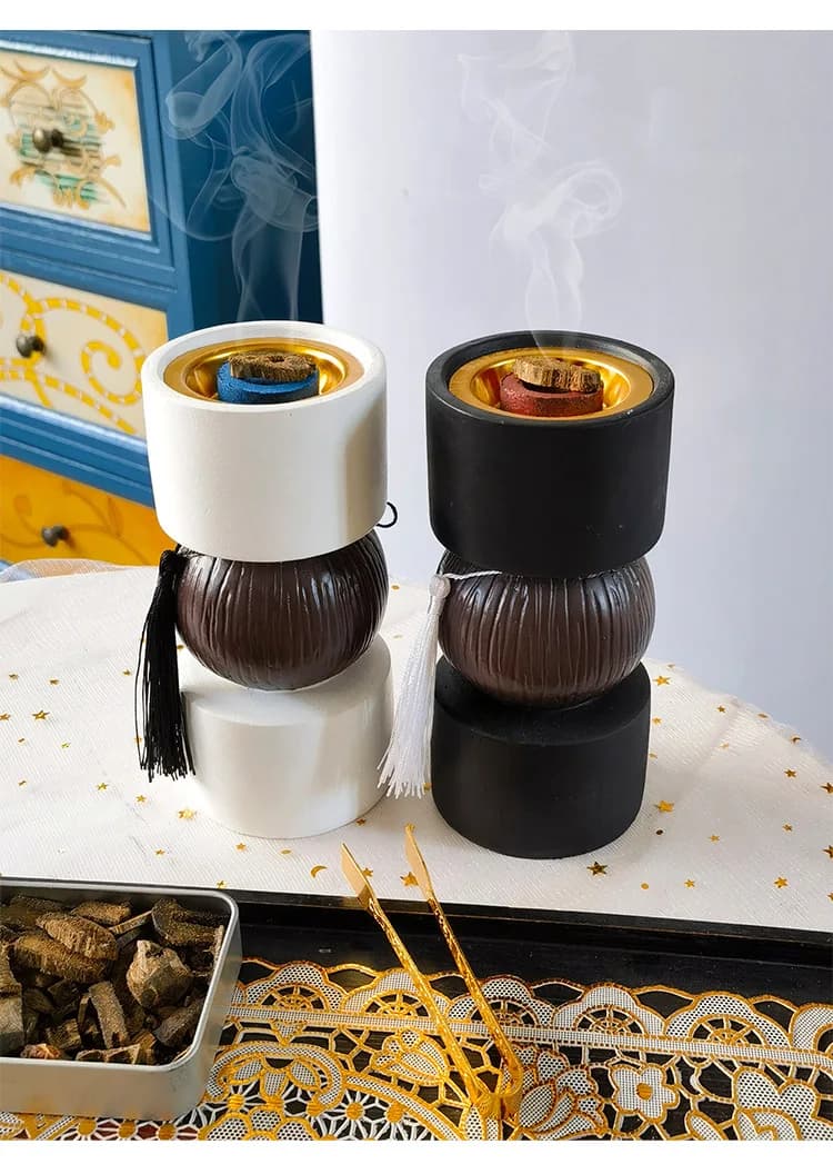 Cross-border Middle East Arabic minimalist modern resin tassel incense burner for indoor living room desktop decoration;