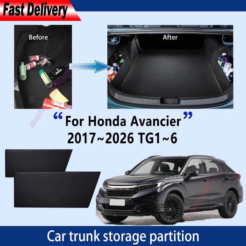 For 2017~2026 Honda Avancier TG1~6 Trunk Storage Partition Multifunction Storage Auto Interior Parts Organizer